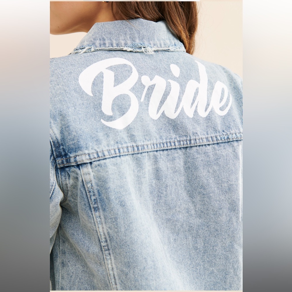 Show Me Your Mumu Dover Denim Jacket - Bride Graphic - Picture 4 of 6